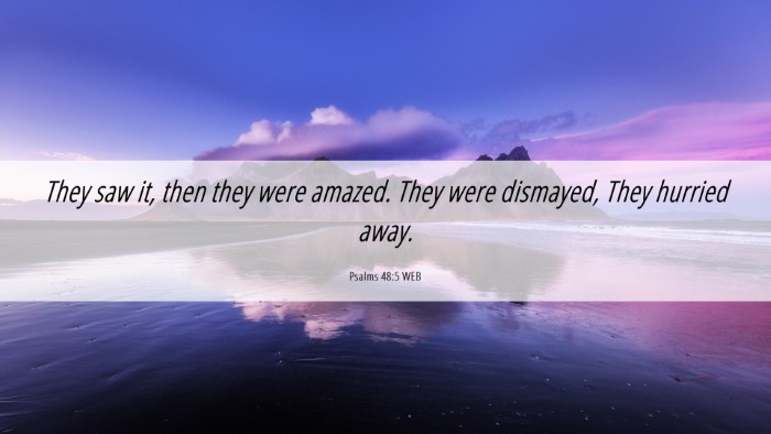 Picture 06 - Psalms 48:5 WEB Desktop Wallpaper - They saw it, then they were amazed. They were - Desktop Bible Verse Wallpaper