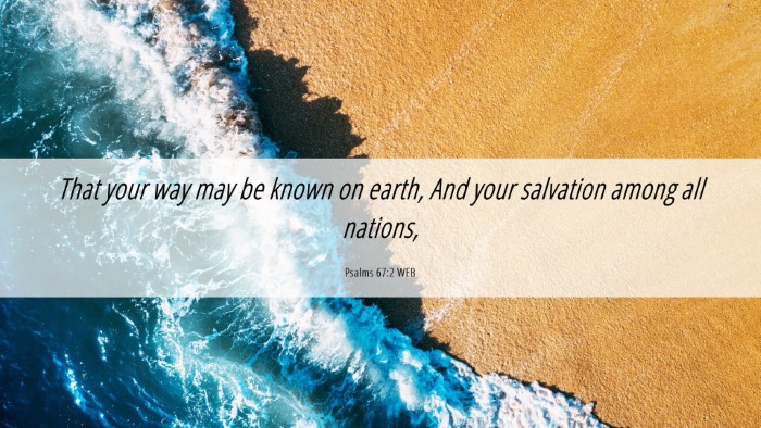 Picture 06 - Psalms 67:2 WEB Desktop Wallpaper - That your way may be known on earth, And your - Desktop Bible Verse Wallpaper