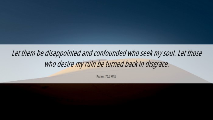 Picture 06 - Psalms 70:2 WEB Desktop Wallpaper - Let them be disappointed and confounded who seek - Desktop Bible Verse Wallpaper
