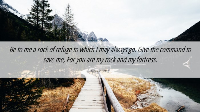 Picture 06 - Psalms 71:3 WEB Desktop Wallpaper - Be to me a rock of refuge to which I may always - Desktop Bible Verse Wallpaper