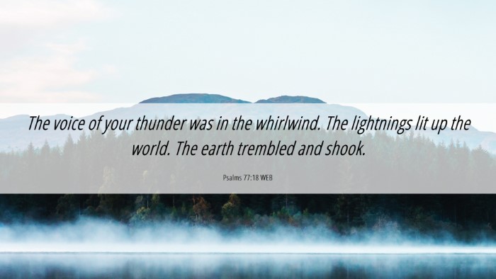 Picture 06 - Psalms 77:18 WEB Desktop Wallpaper - The voice of your thunder was in the whirlwind. - Desktop Bible Verse Wallpaper