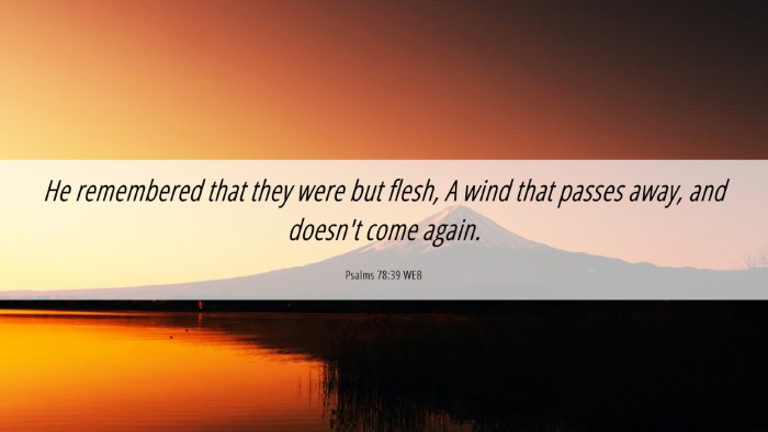 Picture 06 - Psalms 78:39 WEB Desktop Wallpaper - He remembered that they were but flesh, A wind - Desktop Bible Verse Wallpaper