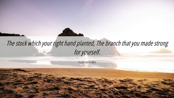 Picture 06 - Psalms 80:15 WEB Desktop Wallpaper - The stock which your right hand planted, The - Desktop Bible Verse Wallpaper