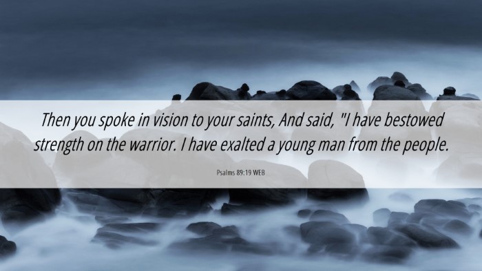 Picture 06 - Psalms 89:19 WEB Desktop Wallpaper - Then you spoke in vision to your saints, And - Desktop Bible Verse Wallpaper
