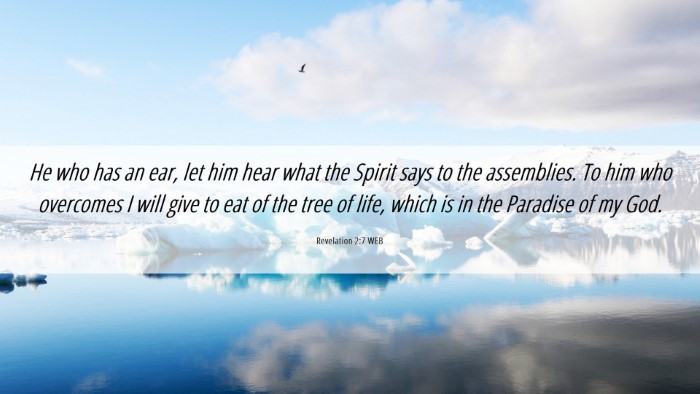 Picture 06 - Revelation 2:7 WEB Desktop Wallpaper - He who has an ear, let him hear what the Spirit - Desktop Bible Verse Wallpaper
