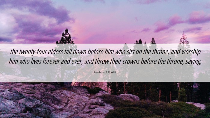 Picture 06 - Revelation 4:10 WEB Desktop Wallpaper - the twenty-four elders fall down before him who - Desktop Bible Verse Wallpaper