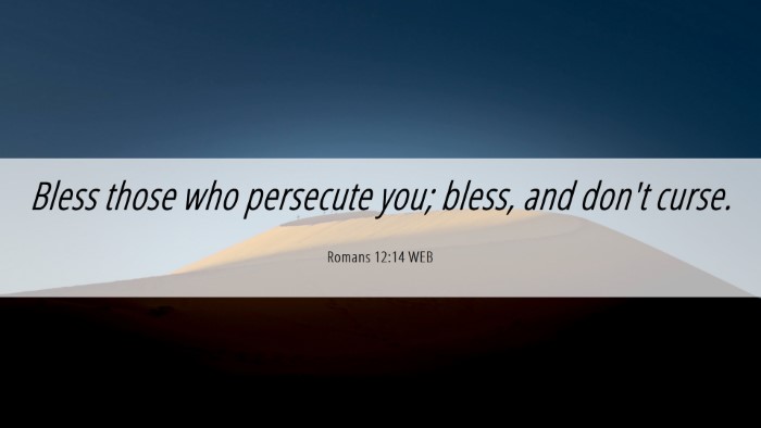 Picture 06 - Romans 12:14 WEB Desktop Wallpaper - Bless those who persecute you; bless, and don't - Desktop Bible Verse Wallpaper