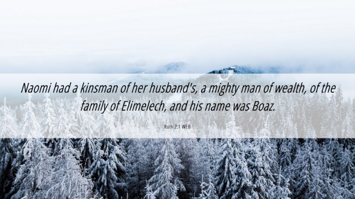 Picture 06 - Ruth 2:1 WEB Desktop Wallpaper - Naomi had a kinsman of her husband's, a mighty - Desktop Bible Verse Wallpaper