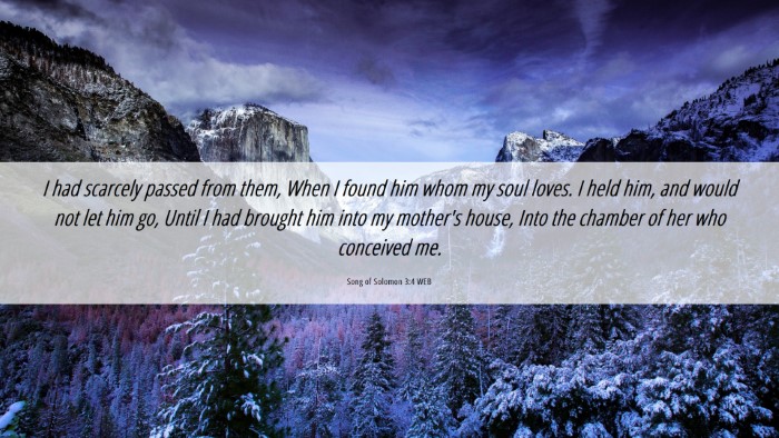 Picture 06 - Song of Solomon 3:4 WEB Desktop Wallpaper - I had scarcely passed from them, When I found him - Desktop Bible Verse Wallpaper