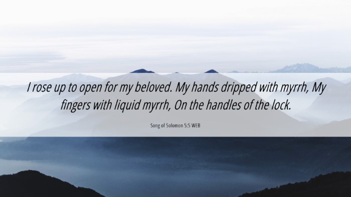 Picture 06 - Song of Solomon 5:5 WEB Desktop Wallpaper - I rose up to open for my beloved. My hands - Desktop Bible Verse Wallpaper