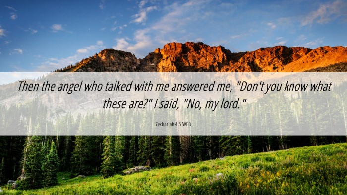Picture 06 - Zechariah 4:5 WEB Desktop Wallpaper - Then the angel who talked with me answered me, - Desktop Bible Verse Wallpaper