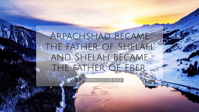 Picture 07 - 1 Chronicles 1:18 WEB Desktop Wallpaper - Arpachshad became the father of Shelah, and - Desktop Bible Verse Wallpaper