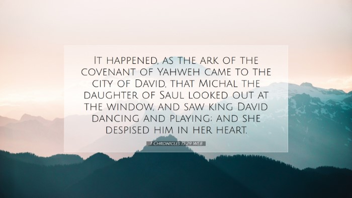 Picture 07 - 1 Chronicles 15:29 WEB Desktop Wallpaper - It happened, as the ark of the covenant of Yahweh - Desktop Bible Verse Wallpaper