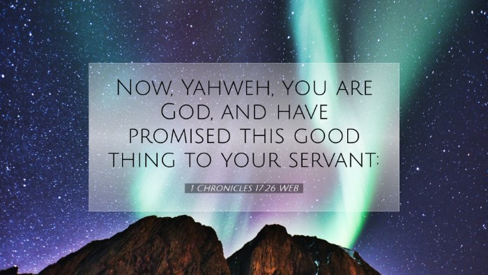 Picture 07 - 1 Chronicles 17:26 WEB Desktop Wallpaper - Now, Yahweh, you are God, and have promised this - Desktop Bible Verse Wallpaper