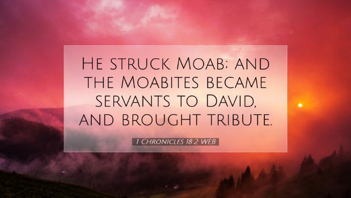 Picture 07 - 1 Chronicles 18:2 WEB Desktop Wallpaper - He struck Moab; and the Moabites became servants - Desktop Bible Verse Wallpaper
