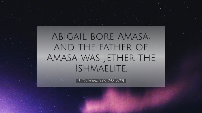 Picture 07 - 1 Chronicles 2:17 WEB Desktop Wallpaper - Abigail bore Amasa; and the father of Amasa was - Desktop Bible Verse Wallpaper