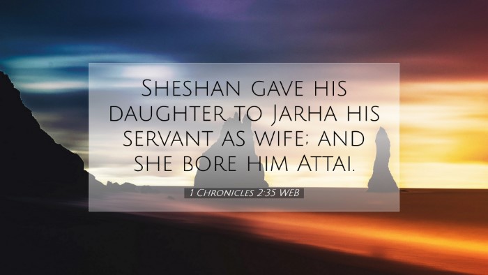 Picture 07 - 1 Chronicles 2:35 WEB Desktop Wallpaper - Sheshan gave his daughter to Jarha his servant as - Desktop Bible Verse Wallpaper