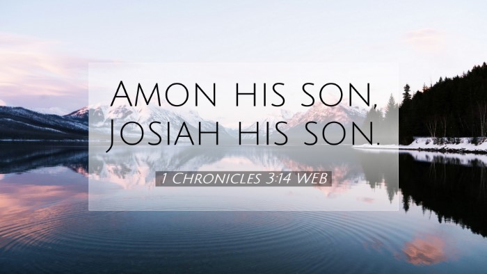 Picture 07 - 1 Chronicles 3:14 WEB Desktop Wallpaper - Amon his son, Josiah his - Desktop Bible Verse Wallpaper