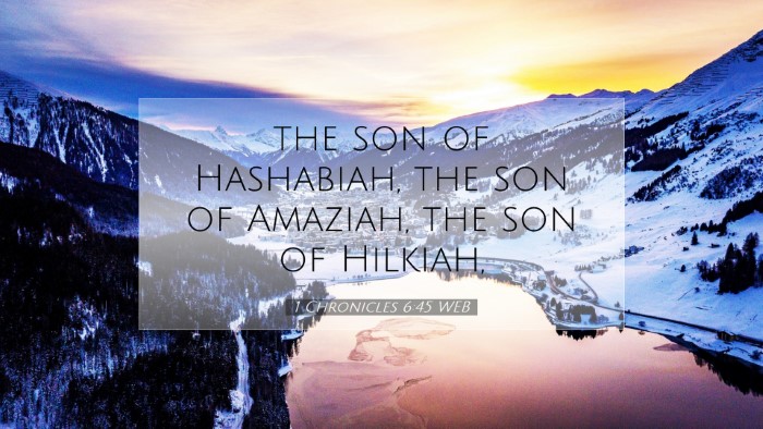 Picture 07 - 1 Chronicles 6:45 WEB Desktop Wallpaper - the son of Hashabiah, the son of Amaziah, the son - Desktop Bible Verse Wallpaper