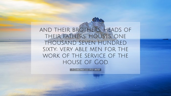 Picture 07 - 1 Chronicles 9:13 WEB Desktop Wallpaper - and their brothers, heads of their fathers' - Desktop Bible Verse Wallpaper