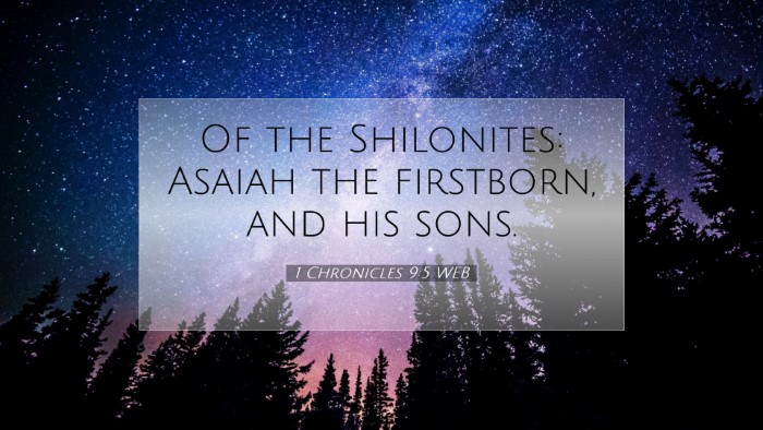 Picture 07 - 1 Chronicles 9:5 WEB Desktop Wallpaper - Of the Shilonites: Asaiah the firstborn, and his - Desktop Bible Verse Wallpaper