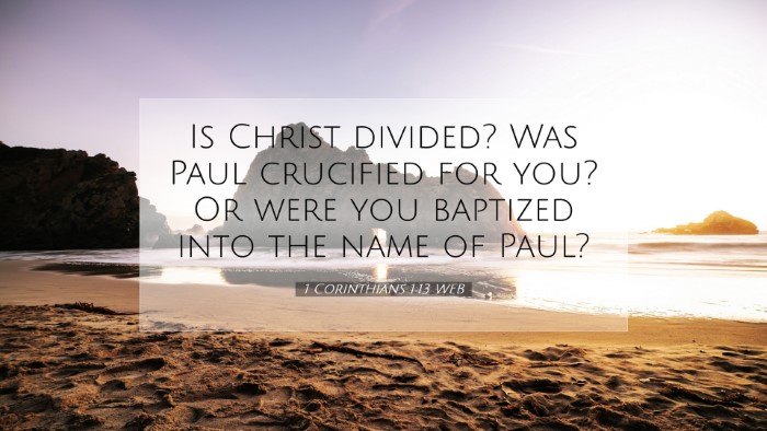 Picture 07 - 1 Corinthians 1:13 WEB Desktop Wallpaper - Is Christ divided? Was Paul crucified for you? Or - Desktop Bible Verse Wallpaper