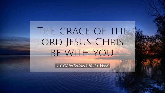 Picture 07 - 1 Corinthians 16:23 WEB Desktop Wallpaper - The grace of the Lord Jesus Christ be with - Desktop Bible Verse Wallpaper