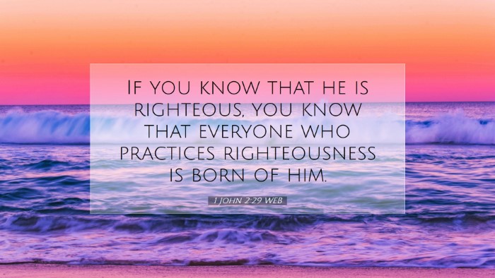 Picture 07 - 1 John 2:29 WEB Desktop Wallpaper - If you know that he is righteous, you know that - Desktop Bible Verse Wallpaper