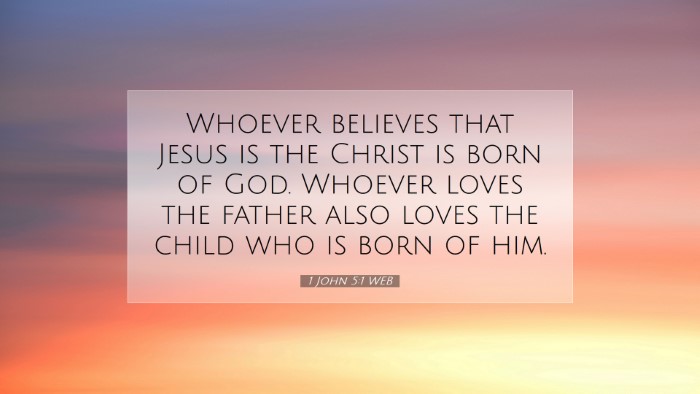 Picture 07 - 1 John 5:1 WEB Desktop Wallpaper - Whoever believes that Jesus is the Christ is born - Desktop Bible Verse Wallpaper
