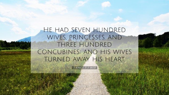 Picture 07 - 1 Kings 11:3 WEB Desktop Wallpaper - He had seven hundred wives, princesses, and three - Desktop Bible Verse Wallpaper