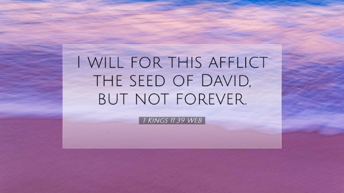 Picture 07 - 1 Kings 11:39 WEB Desktop Wallpaper - I will for this afflict the seed of David, but - Desktop Bible Verse Wallpaper