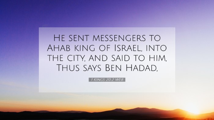 Picture 07 - 1 Kings 20:2 WEB Desktop Wallpaper - He sent messengers to Ahab king of Israel, into - Desktop Bible Verse Wallpaper