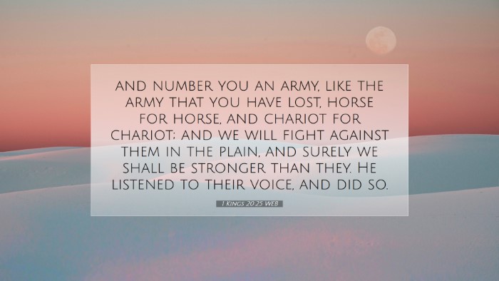 Picture 07 - 1 Kings 20:25 WEB Desktop Wallpaper - and number you an army, like the army that you - Desktop Bible Verse Wallpaper