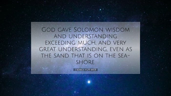 Picture 07 - 1 Kings 4:29 WEB Desktop Wallpaper - God gave Solomon wisdom and understanding - Desktop Bible Verse Wallpaper