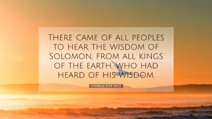 Picture 07 - 1 Kings 4:34 WEB Desktop Wallpaper - There came of all peoples to hear the wisdom of - Desktop Bible Verse Wallpaper