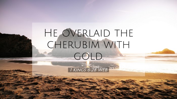 Picture 07 - 1 Kings 6:28 WEB Desktop Wallpaper - He overlaid the cherubim with - Desktop Bible Verse Wallpaper