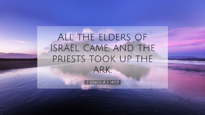 Picture 07 - 1 Kings 8:3 WEB Desktop Wallpaper - All the elders of Israel came, and the priests - Desktop Bible Verse Wallpaper