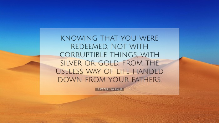 Picture 07 - 1 Peter 1:18 WEB Desktop Wallpaper - knowing that you were redeemed, not with - Desktop Bible Verse Wallpaper