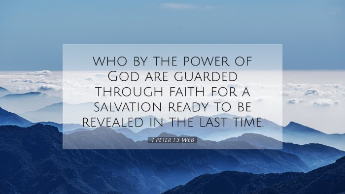 Picture 07 - 1 Peter 1:5 WEB Desktop Wallpaper - who by the power of God are guarded through faith - Desktop Bible Verse Wallpaper