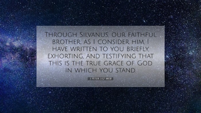 Picture 07 - 1 Peter 5:12 WEB Desktop Wallpaper - Through Silvanus, our faithful brother, as I - Desktop Bible Verse Wallpaper