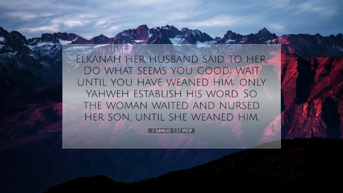Picture 07 - 1 Samuel 1:23 WEB Desktop Wallpaper - Elkanah her husband said to her, Do what seems - Desktop Bible Verse Wallpaper