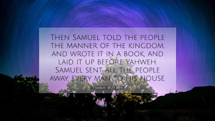 Picture 07 - 1 Samuel 10:25 WEB Desktop Wallpaper - Then Samuel told the people the manner of the - Desktop Bible Verse Wallpaper