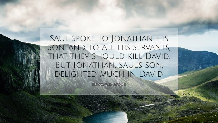 Picture 07 - 1 Samuel 19:1 WEB Desktop Wallpaper - Saul spoke to Jonathan his son, and to all his - Desktop Bible Verse Wallpaper
