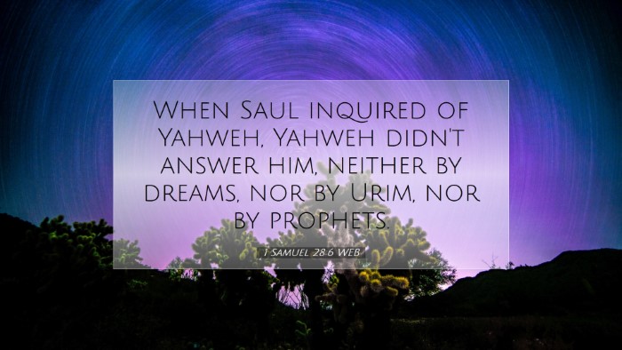 Picture 07 - 1 Samuel 28:6 WEB Desktop Wallpaper - When Saul inquired of Yahweh, Yahweh didn't - Desktop Bible Verse Wallpaper