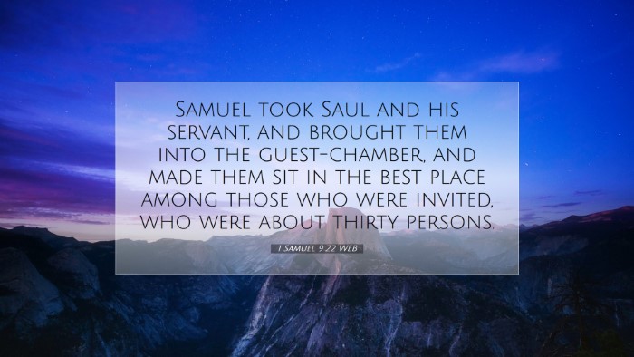Picture 07 - 1 Samuel 9:22 WEB Desktop Wallpaper - Samuel took Saul and his servant, and brought - Desktop Bible Verse Wallpaper