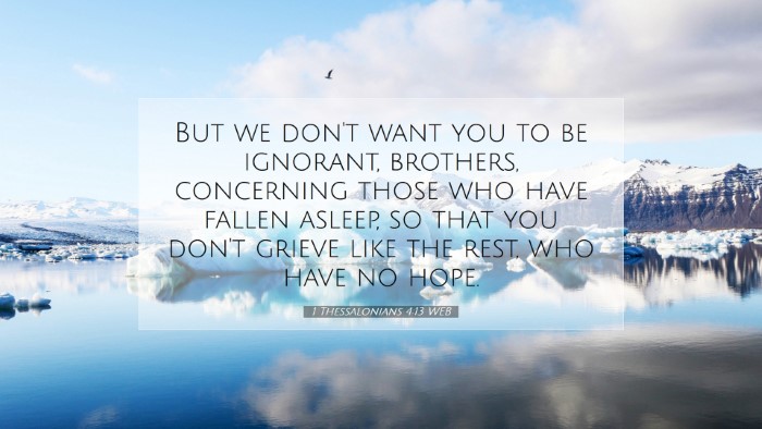 Picture 07 - 1 Thessalonians 4:13 WEB Desktop Wallpaper - But we don't want you to be ignorant, brothers, - Desktop Bible Verse Wallpaper