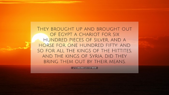 Picture 07 - 2 Chronicles 1:17 WEB Desktop Wallpaper - They brought up and brought out of Egypt a - Desktop Bible Verse Wallpaper