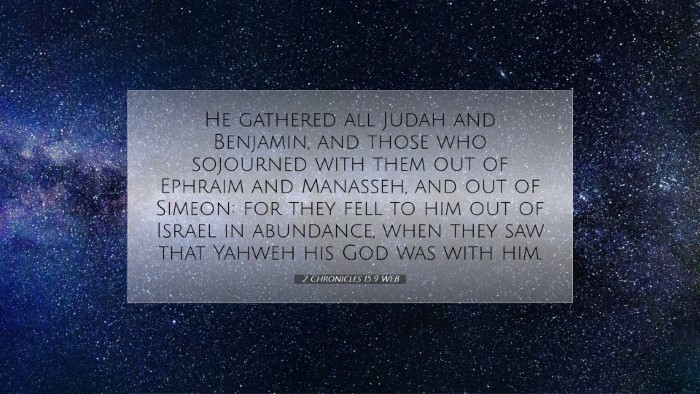 Picture 07 - 2 Chronicles 15:9 WEB Desktop Wallpaper - He gathered all Judah and Benjamin, and those who - Desktop Bible Verse Wallpaper