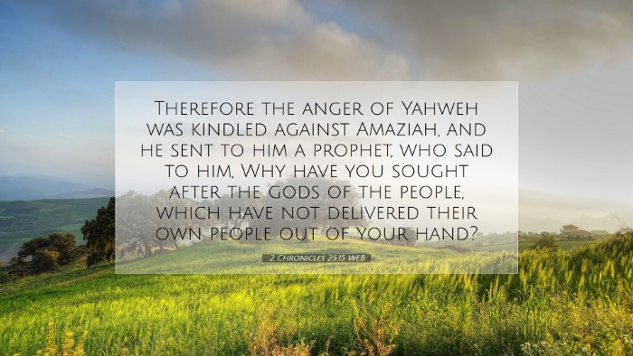 Picture 07 - 2 Chronicles 25:15 WEB Desktop Wallpaper - Therefore the anger of Yahweh was kindled against - Desktop Bible Verse Wallpaper