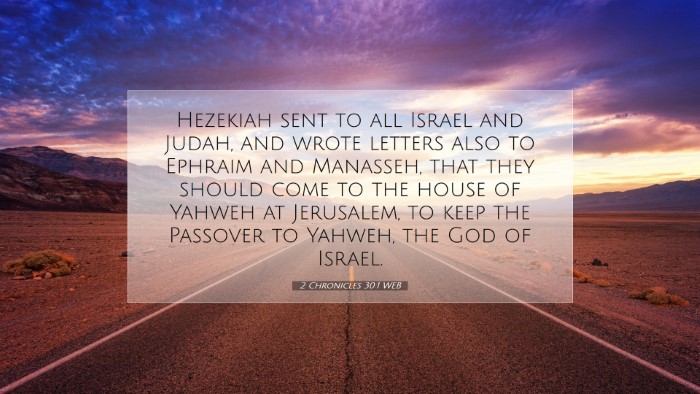 Picture 07 - 2 Chronicles 30:1 WEB Desktop Wallpaper - Hezekiah sent to all Israel and Judah, and wrote - Desktop Bible Verse Wallpaper